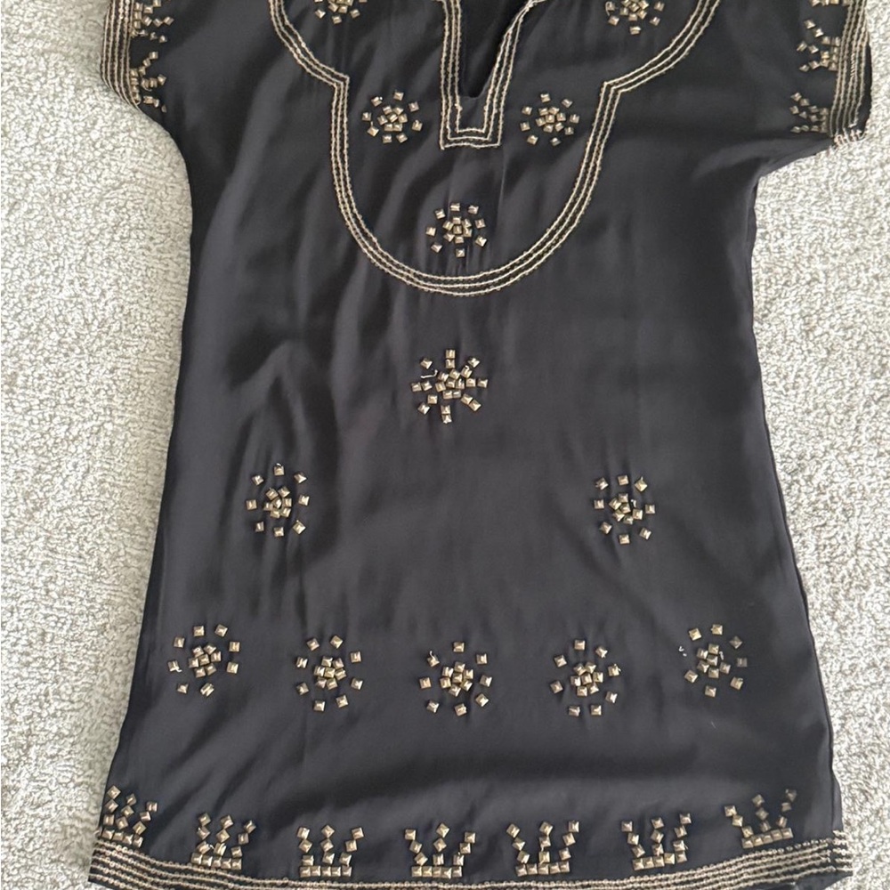 Wanama Black dress with Gold Accents